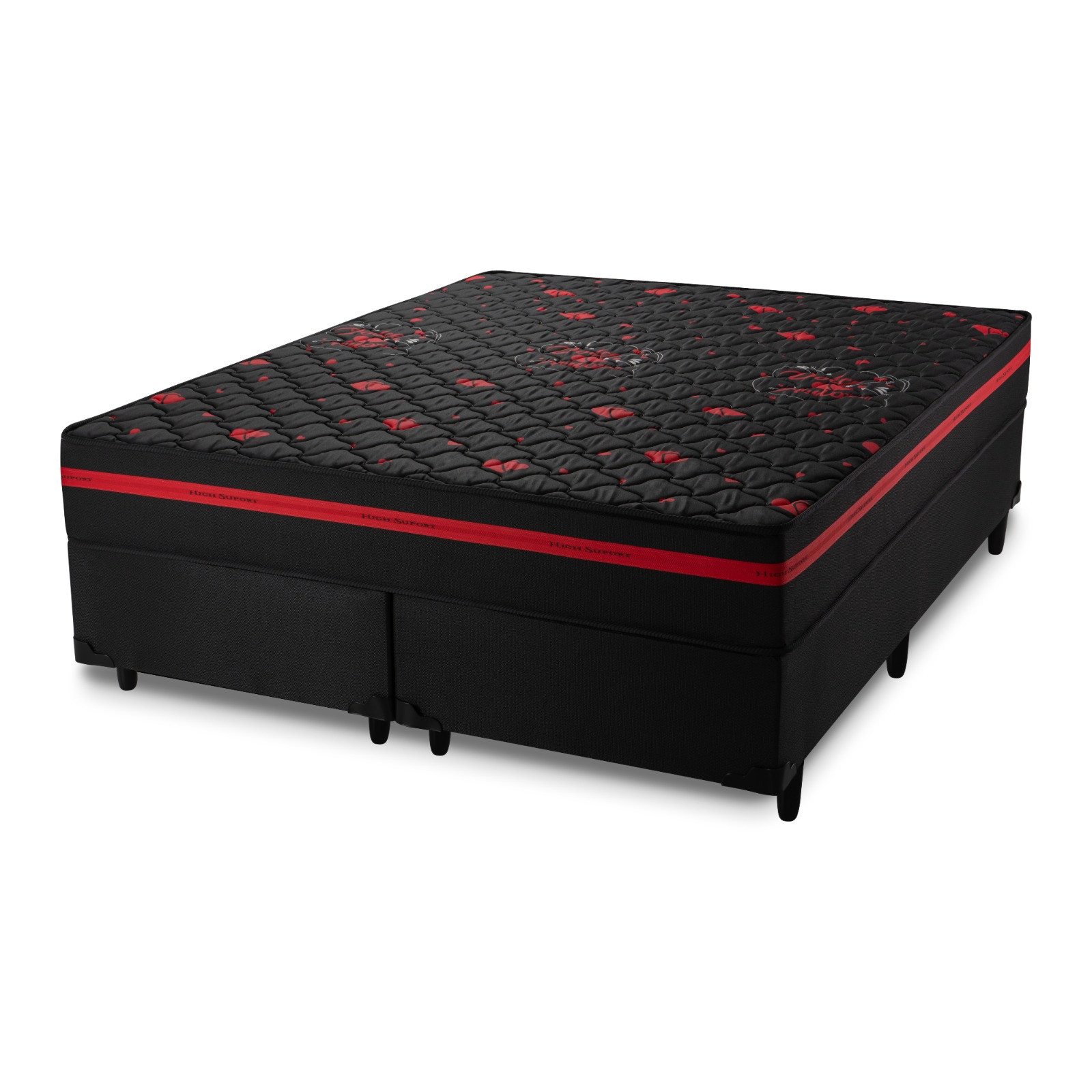 Conjunto Da Vinci 62x158x198 Preto/Vermelho 