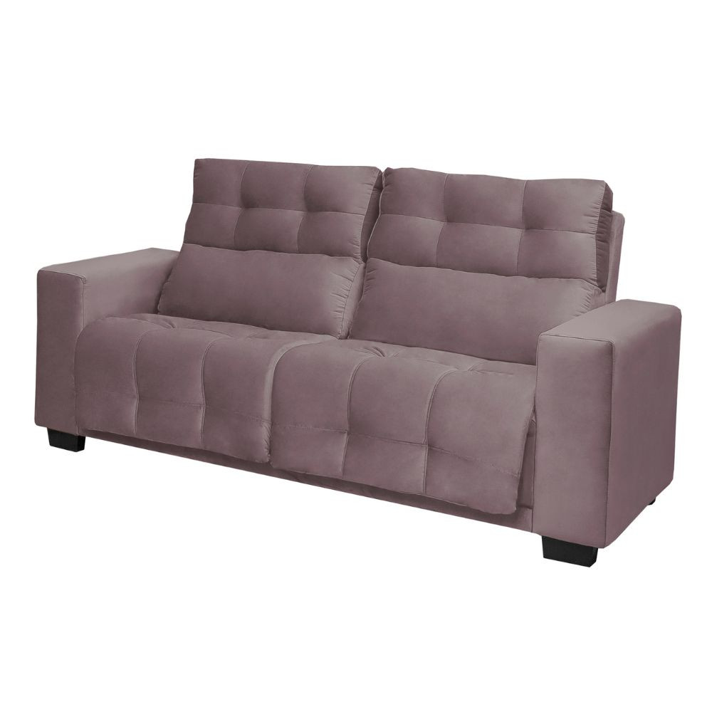 Conjunto Sofá 2 e 3 Lugares 151cm e 206cm Hannover Veludo Rose