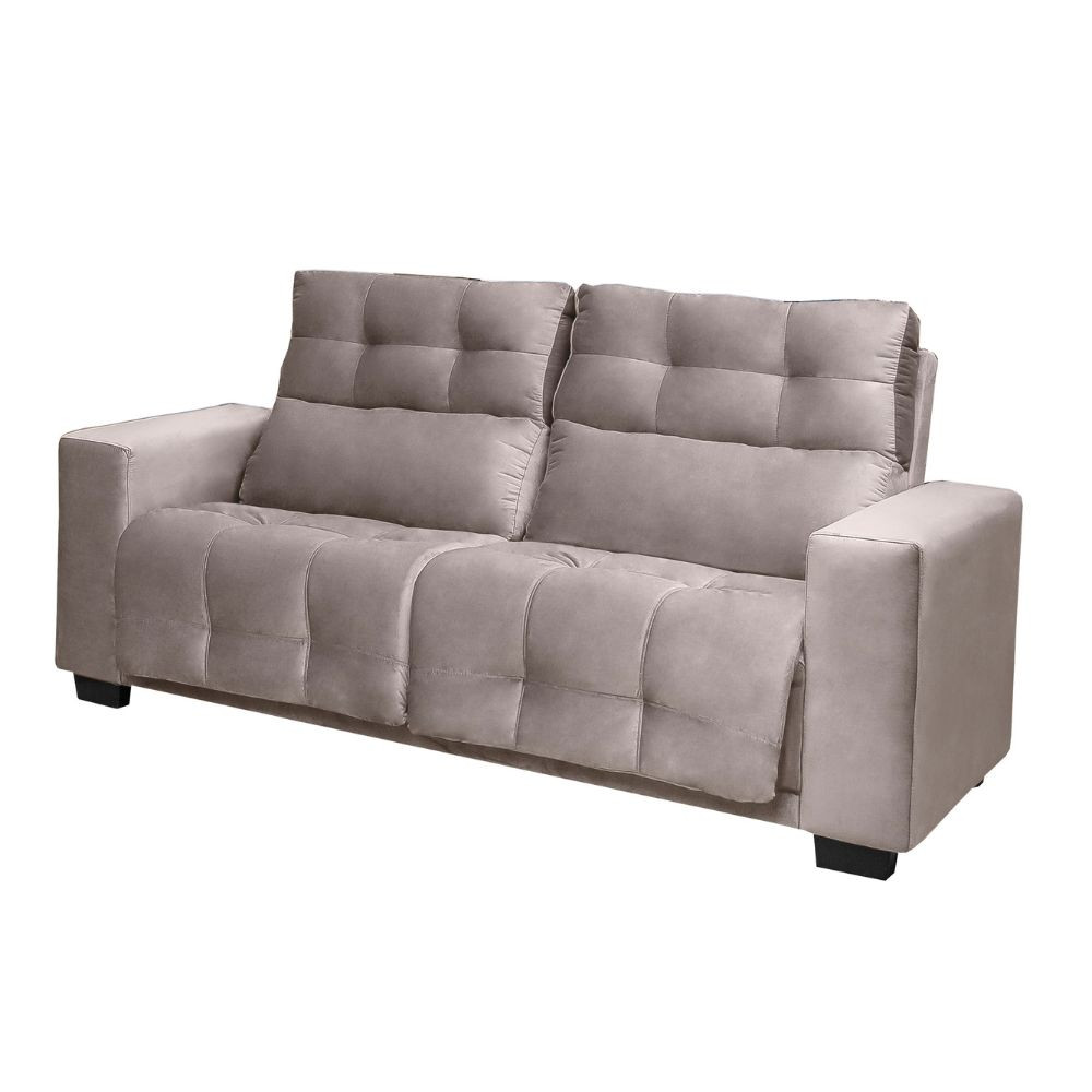 Conjunto Sofá 2 e 3 Lugares 151cm e 206cm Hannover Veludo Tabaco