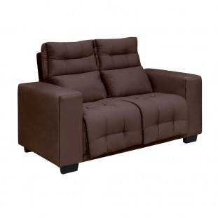 Conjunto Sofá 2 e 3 Lugares 151cm e 206cm Hannover Veludo Marrom