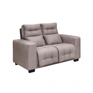 Conjunto Sofá 2 e 3 Lugares 151cm e 206cm Hannover Veludo Tabaco