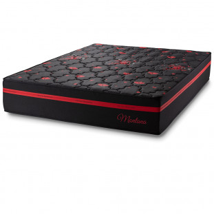 Colchão Casal 27x138x188 Montana Master Preto/Vermelho com Molas Ensacadas