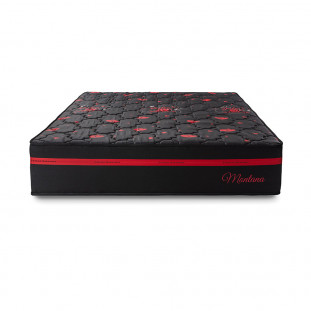 Colchão Casal 27x138x188 Montana Master Preto/Vermelho com Molas Ensacadas