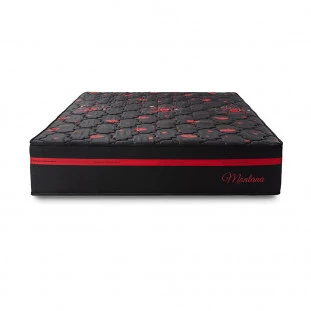 Colchão Queen 33x158x198 Montana Master Preto/Vermelho com Molas Ensacadas